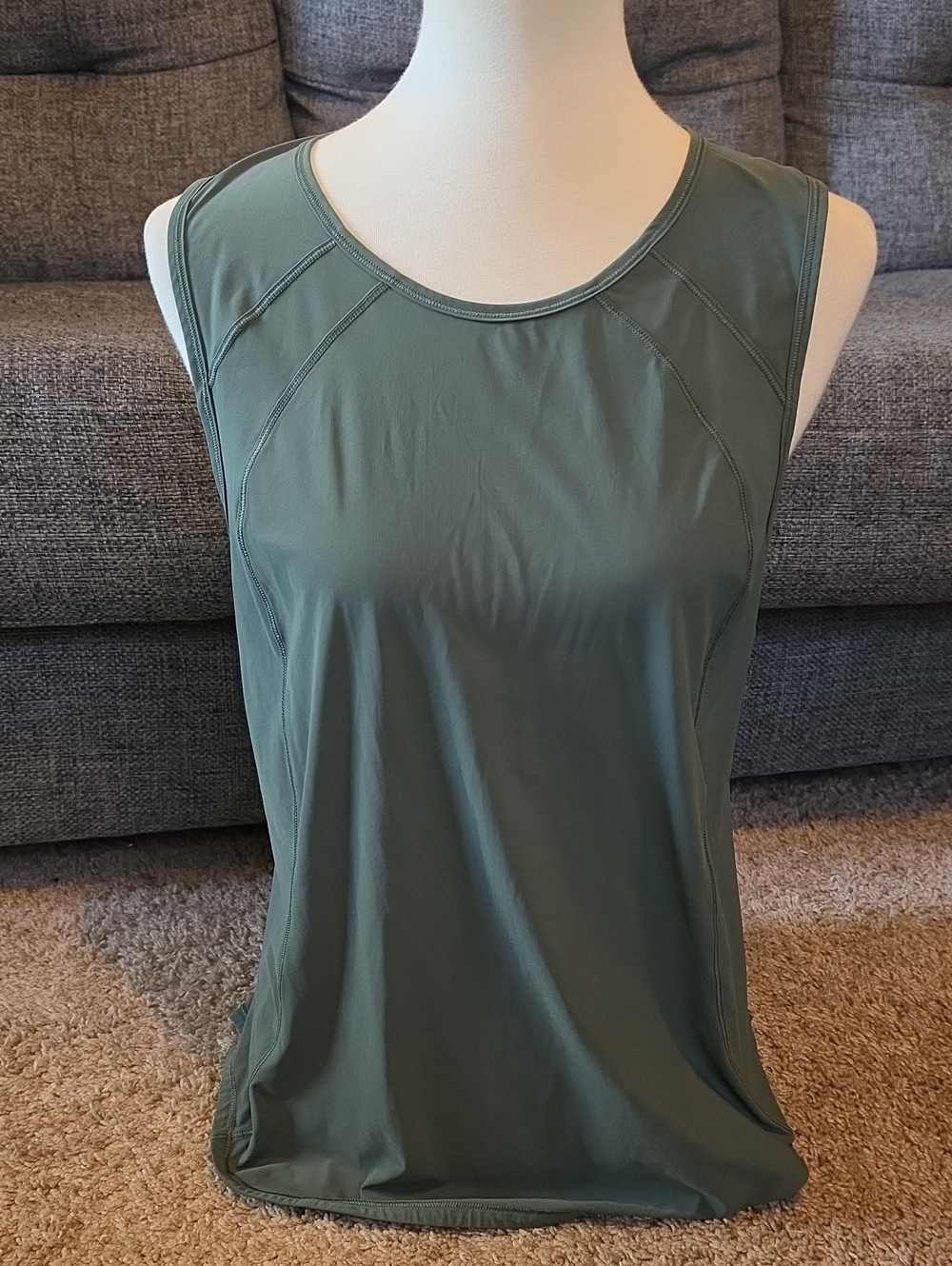 Dark Green Lululemon Sculpt Tank Top No Size Tags L/XL OR 10/12